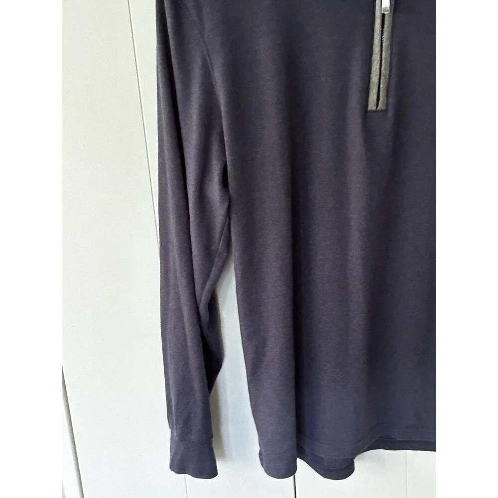 The Normal Brand Quarter Zip Pullover Blue Size Medium Men's Preppy Academia
